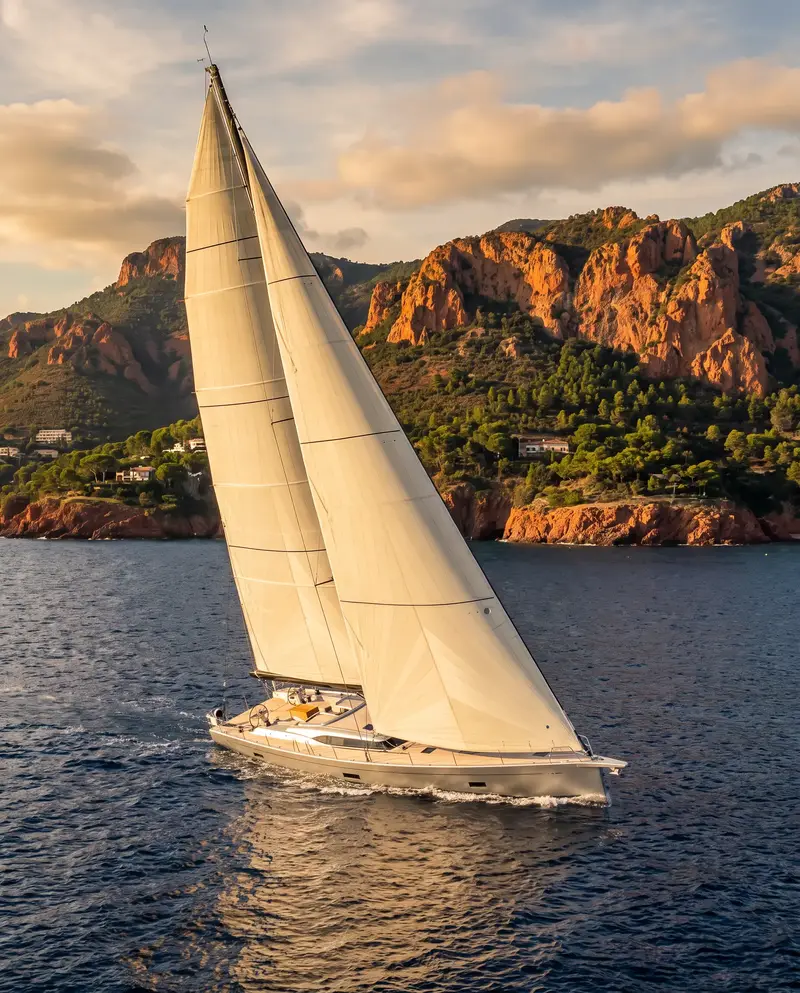 Illustrative sailing yacht ALIZÉ under sail